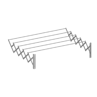 Tendedero de pared tipo acordeón AC-80-ALUMINIO